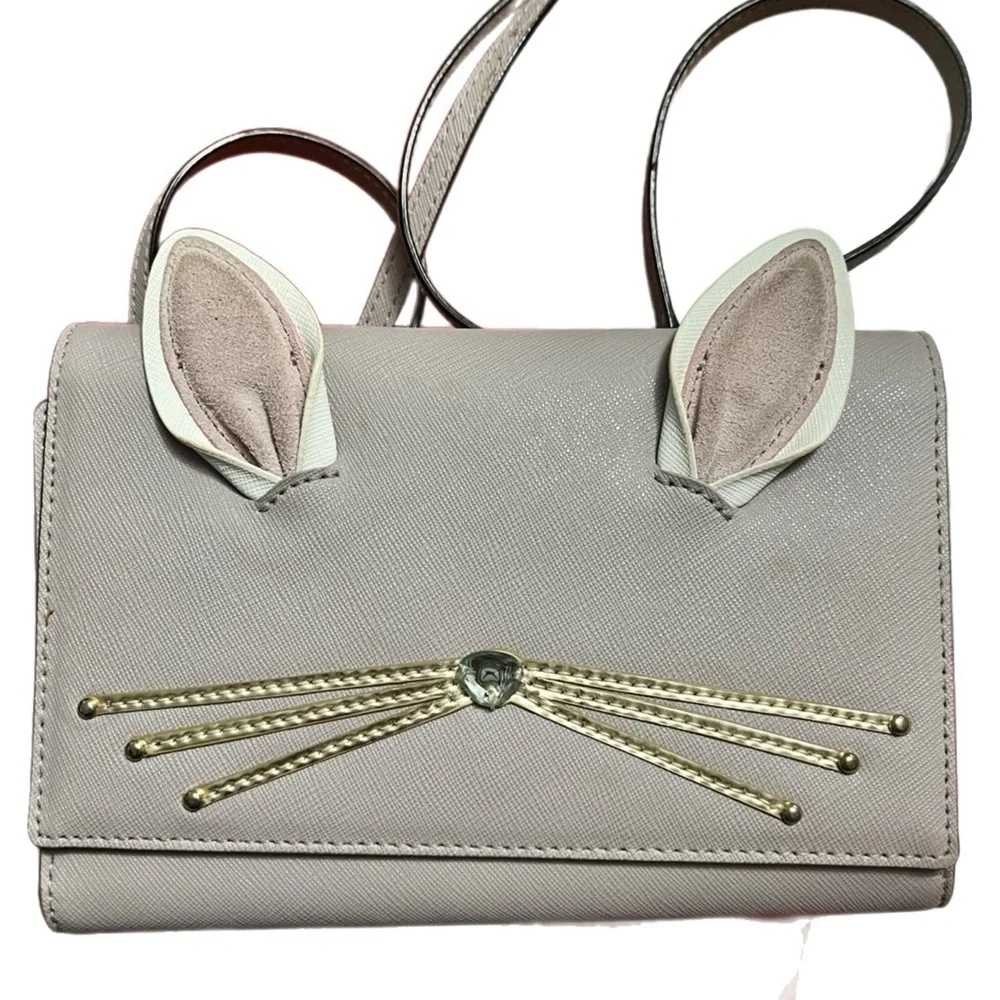 KATE SPADE RARE Hop To It Mini Hayden Bunny Rabbit COLLECTIBLE Novelty Crossbody - Picture 1 of 3